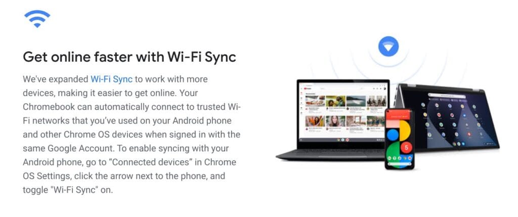 chromeos wifi sync