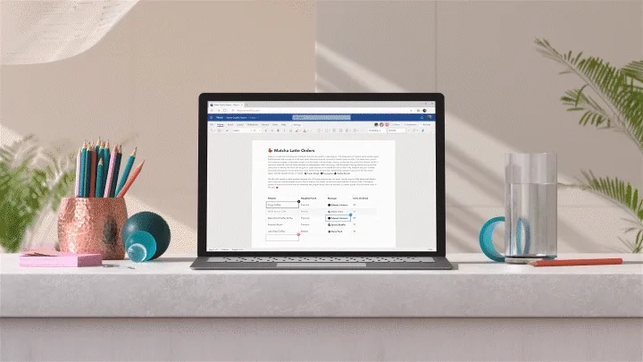 Microsoft Office fluid framework