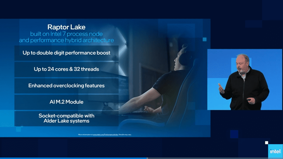 Intel Raptor Lake Processors in presentation from Intel INvestors conference