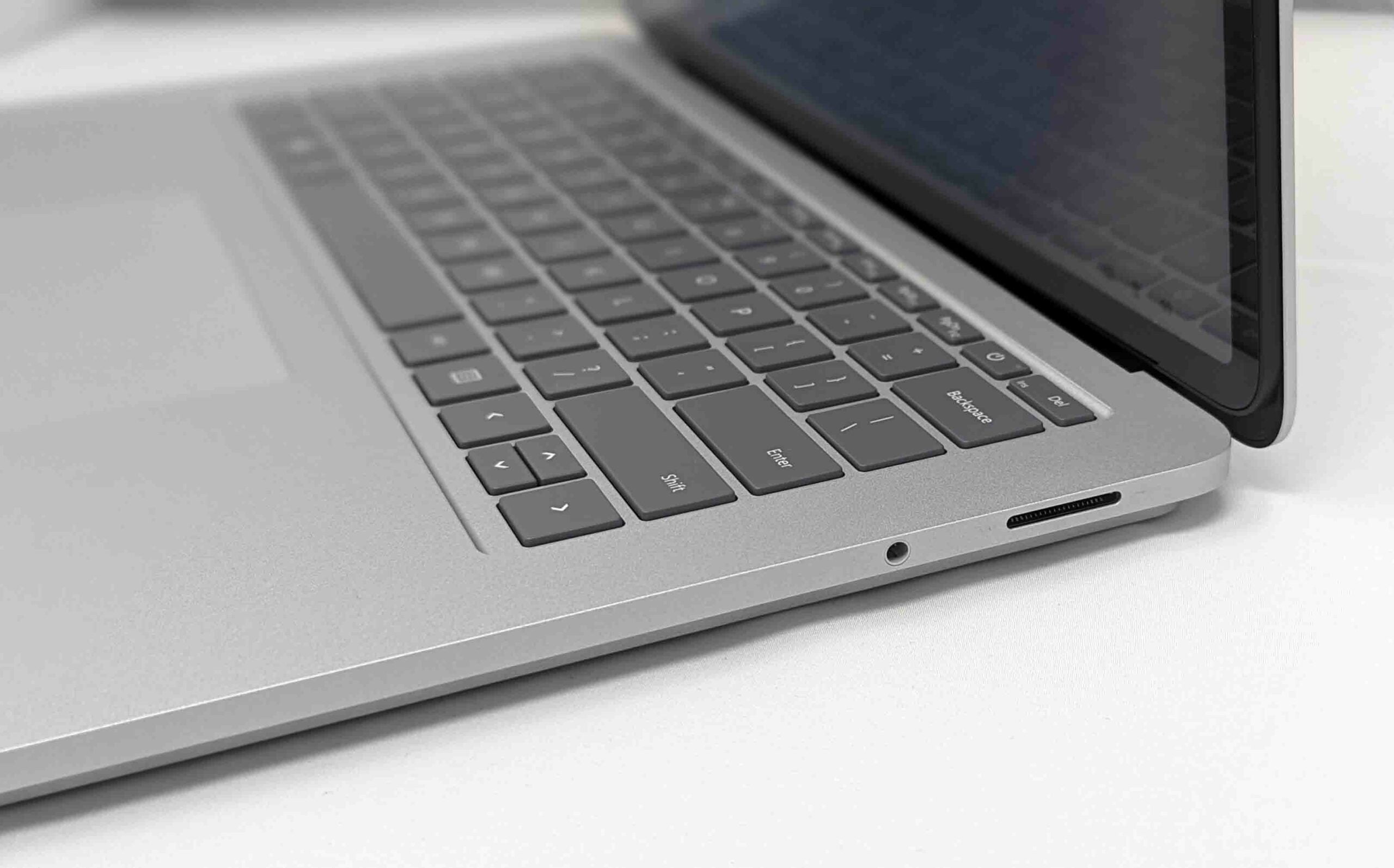 Microsoft Surface Studio Laptop Right Side Ports on white background