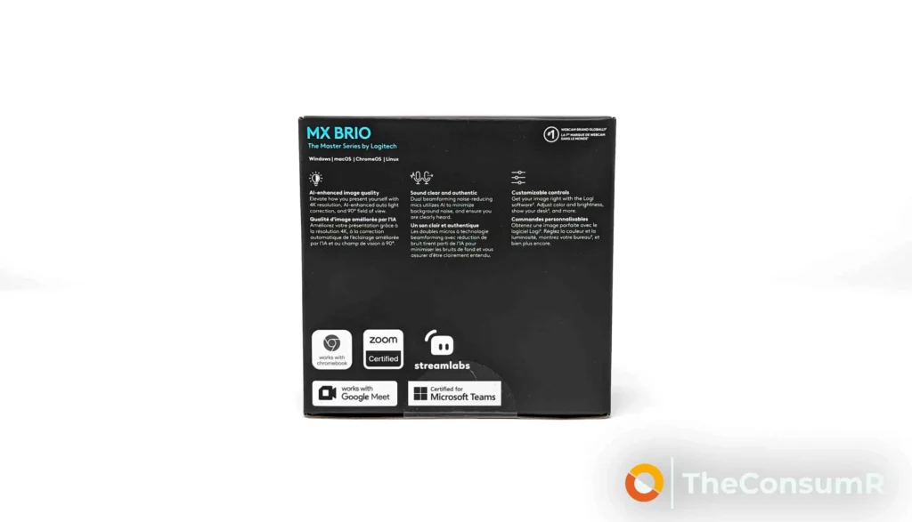 Logitech MX Brio Box - Back