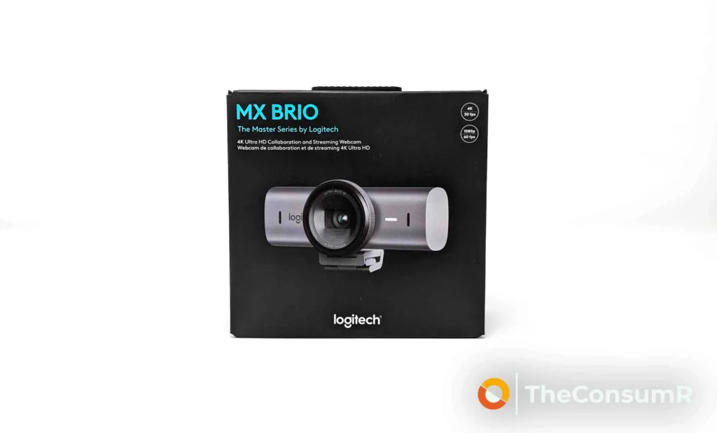 Front of Logitech MX Brio Box